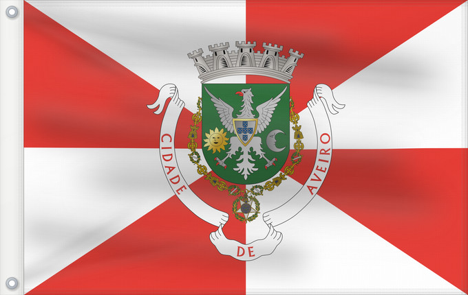 Flag, with two metal eyelets and reinforced hoist: Aveiro