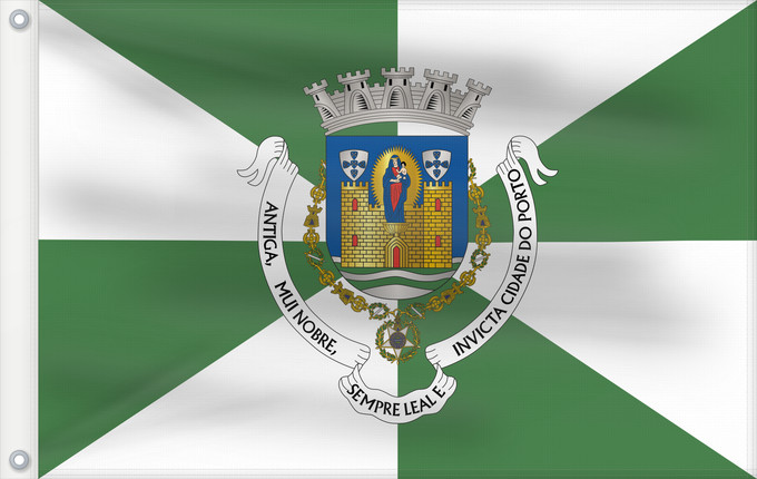 Flag, with two metal eyelets and reinforced hoist: Porto