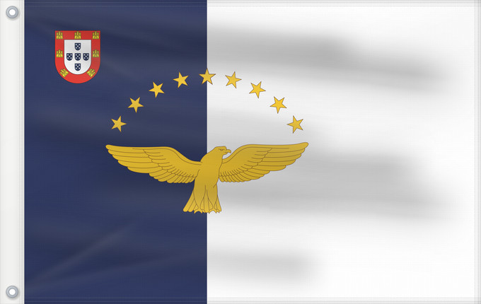 Flag, with two metal eyelets and reinforced hoist: Azores Azores flag Açores Azoren Azzorre Dos Açores