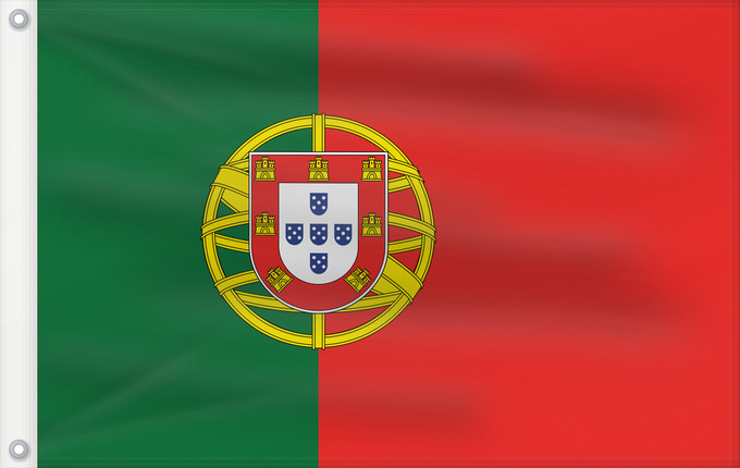Flagge, mit zwei Metallösen und verstärktem Besatzband: Portugal Portugals Portogallo A bandeira nacional de Portugal Portugalii علم البرتغال Сцяг Партугаліі Banniel broadel Portugal Portugala პორტუგალიის დროშა Прапор Португалії