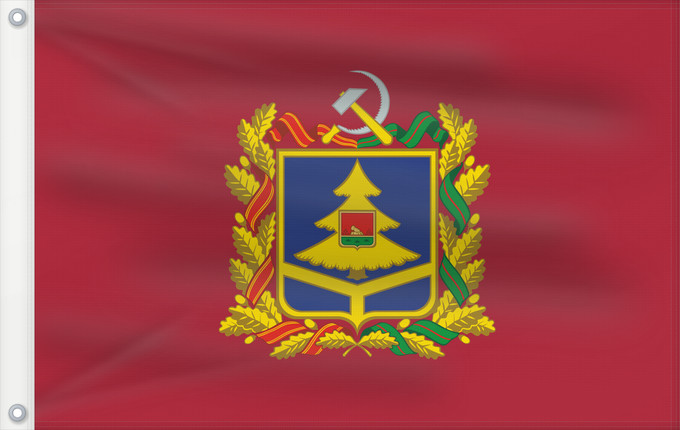 Drapeau, avec deux œillets métalliques et guindant renforcé : Bryansk Oblast	Oblast de Briansk	Óblast de Briansk	Oblast Brjansk