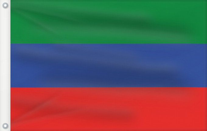 Drapeau, avec deux œillets métalliques et guindant renforcé : FlagofDaghestan	Dagestan	République du Daguestan	República de Daguestán	 Republik Dagestan	Repubblica del Daghestan