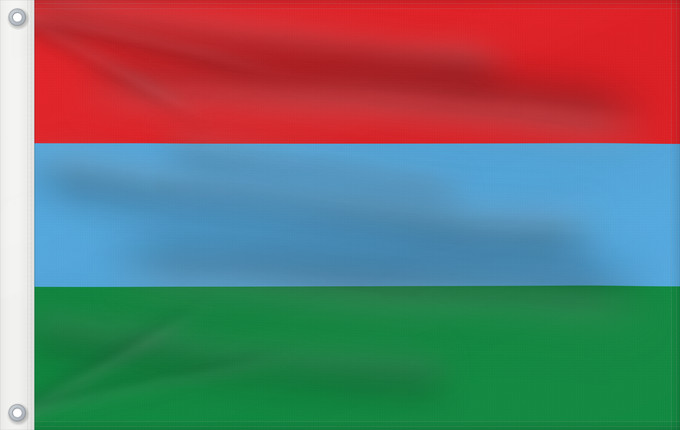 Drapeau, avec deux œillets métalliques et guindant renforcé : Karelia	Republic of Karelia 	Carelia (o Karelia)	Flags of the Republic of Karelia