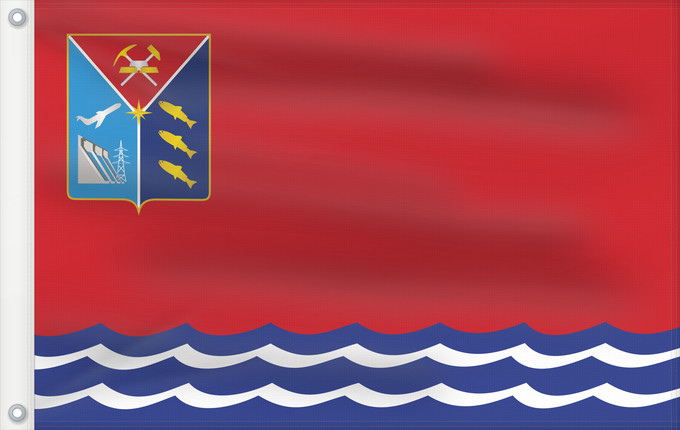 Drapeau, avec deux œillets métalliques et guindant renforcé : Magadan Oblast	oblast de Magadan	Óblast de Magadán	Oblast Magadan