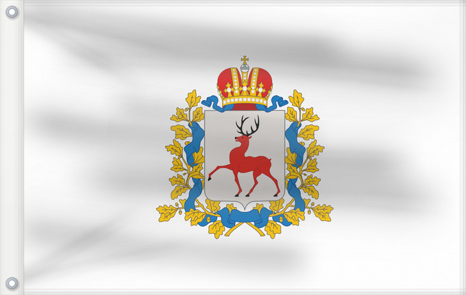 Drapeau, avec deux œillets métalliques et guindant renforcé : Nizhny Novgorod Region	Nizhny Novgorod Region, Russia	Oblast de Nijni Novgorod	 Óblast de Nizhny Nóvgorod	Oblast Nischni Nowgorod	Nizhny Novgorod Oblast	Флаг Нижегородской области