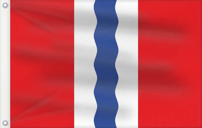 Drapeau, avec deux œillets métalliques et guindant renforcé : Omsk Oblast	Omsk Oblast 	Oblast d'Omsk	Óblast de Omsk	Oblast Omsk