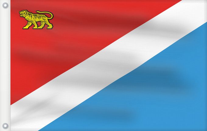 Drapeau, avec deux œillets métalliques et guindant renforcé : Primorsky Krai	Kraï du Primorie	 Krai de Primorie	Primorski Krai