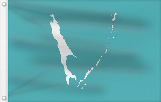 Drapeau, avec deux œillets métalliques et guindant renforcé : Sakhalin Oblast Sakhalin Oblast, Russia Oblast de Sakhaline Óblast de Sajalín Oblast Sachalin Флаг Сахалинской области