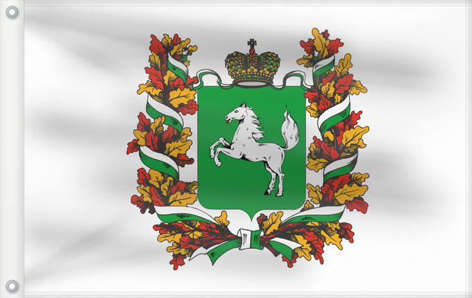 Drapeau, avec deux œillets métalliques et guindant renforcé : Tomskaya oblast'