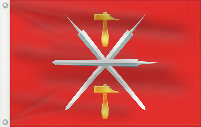 Drapeau, avec deux œillets métalliques et guindant renforcé : Tula Oblast Oblast de Toula Óblast de Tula Oblast Tula