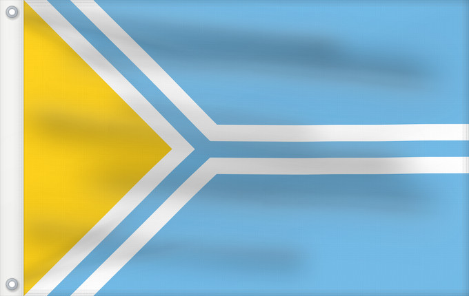 Drapeau, avec deux œillets métalliques et guindant renforcé : Tuva	Tyva Republic	 Touva ou République de Touva	Tuvá	Tyva	Парчами Тува