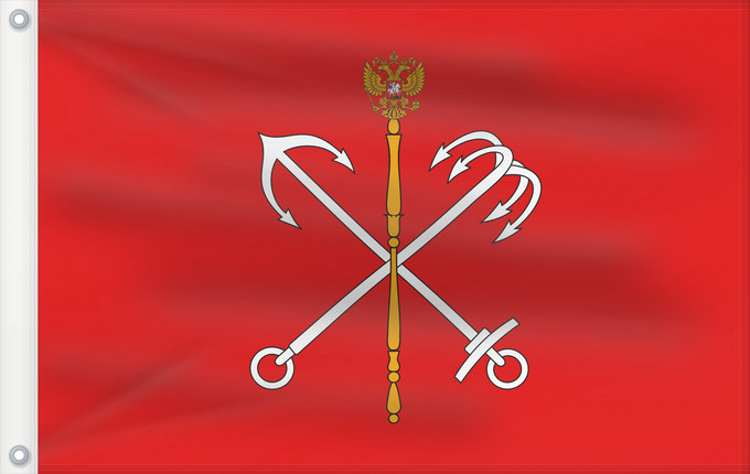 Flagge, mit zwei Metallösen und verstärktem Besatzband: Saint Petersburg Russia	Saint Petersburg, Russia	Saint-Pétersbourg	San Petersburgo 	Saint Petersburg	San Pietroburgo