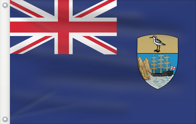 Flag, with two metal eyelets and reinforced hoist: Saint Helena	Saint Helena, Ascension and Tristan da Cunha	Sainte-Hélène (territoire)	Santa Helena, A. y T.	St. Helena	Shan Héilin	Sen Helena