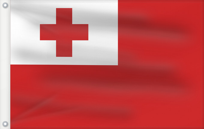 Flag, with two metal eyelets and reinforced hoist: Tonga	Thonga	Brattagh ny Tongey	Tonge	Fuka ʻo Tonga