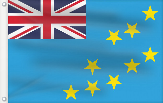 Drapeau, avec deux œillets métalliques et guindant renforcé : Tuvalu