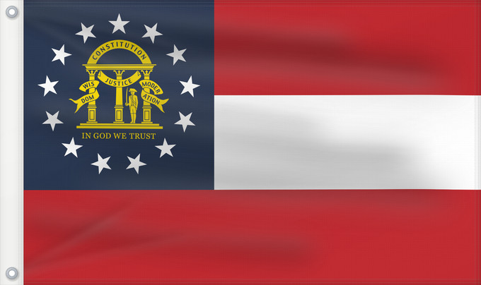 Flag, with two metal eyelets and reinforced hoist: State of Georgia	Georgia