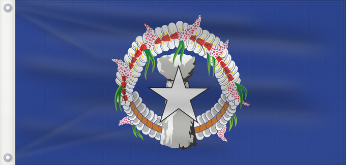 Bandera, con dos ojales metálicos y lado del asta reforzado: Northern Mariana Islands