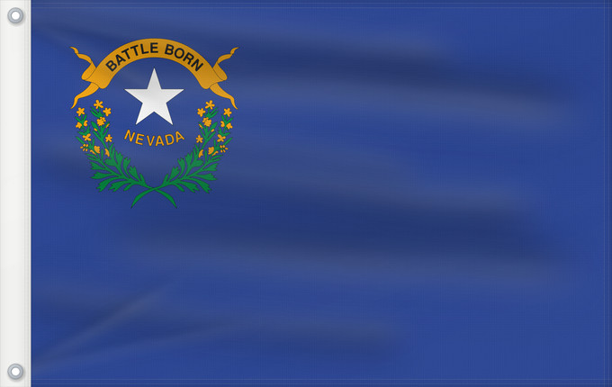 Bandera, con dos ojales metálicos y lado del asta reforzado: Nevada State of Nevada ᏁᏩᏓ ᎦᏓᏘ Ka hae Newaka Nivatae Náʼaazhoozh Hahoodzo bidah naatʼaʼí Флаг Невады Američke savezne države Nevade