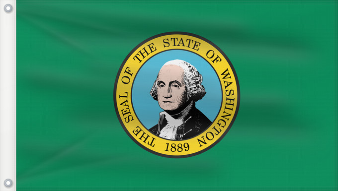 Flagge, mit zwei Metallösen und verstärktem Besatzband: Washington	ᏩᏏᏓᏂ ᎦᏓᏘ	Ka hae Wakinekona	Vasingtoniae	Wááshindoon Hahoodzo bidáh naat á i	Флаг Вашингтона	Američke savezne države Vašington