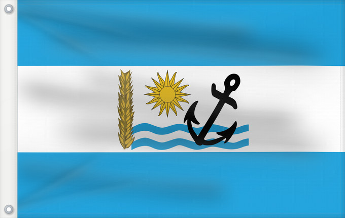 Drapeau, avec deux œillets métalliques et guindant renforcé : Rio Negro Department Río Negro Department Río Negro
