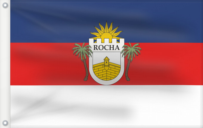 Drapeau, avec deux œillets métalliques et guindant renforcé : Rocha Department Rocha Departamento de Rocha, Uruguay Rocha