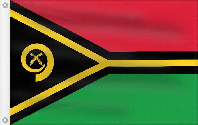 Flag, with two metal eyelets and reinforced hoist: Vanuatu
