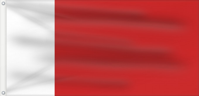 Bandera, con dos ojales metálicos y lado del asta reforzado: Ajman	D Ajman	Adschman	علم إمارة عجمان