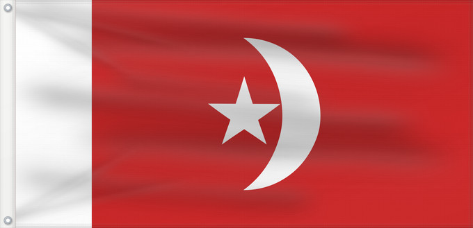 Bandera, con dos ojales metálicos y lado del asta reforzado: Umm al-Qaiwain	Umm al-Quwain	علم إمارة أم القيوين