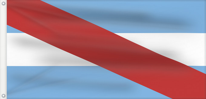 Bandera, con dos ojales metálicos y lado del asta reforzado: Provincia de Entre Ríos Entre Ríos Province, Argentina Province de Entre Ríos Entre Ríos (Provinz) Provincia di Entre Ríos