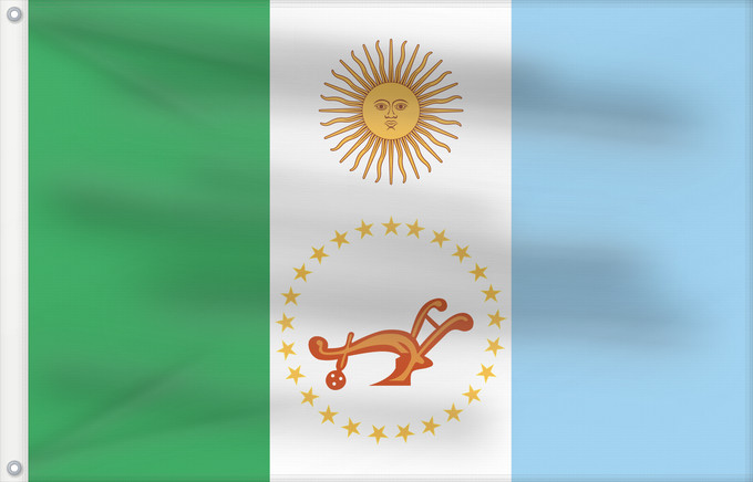 Bandera, con dos ojales metálicos y lado del asta reforzado: Provincia del Chaco	Chaco Province, Argentina	Province de Chaco	Chaco (Provinz)	Chaco Provincia