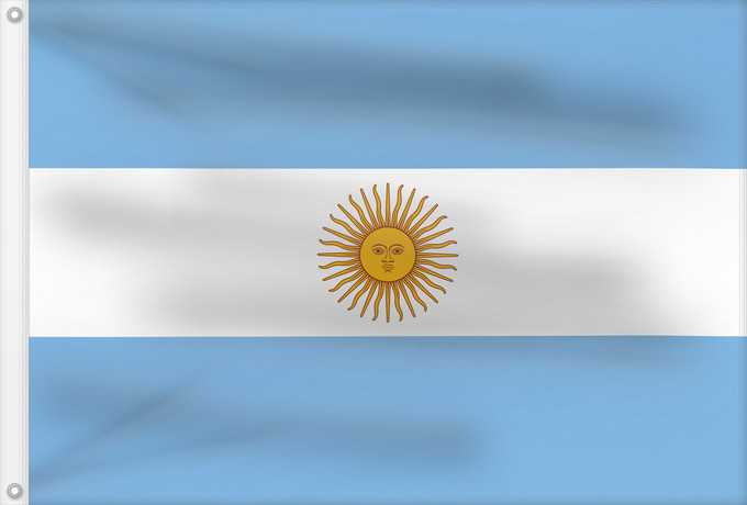 Bandera, con dos ojales metálicos y lado del asta reforzado: Argentina	Argentin	La Argentina	Argentinien	Dell Argentina	Argentinië	Argentyny	আর্জেন্টিনার পতাকা	Argentine	آرژانتین پرچم	Argentiinan	Airgintín	Флаг Аргентины	Argentíny	Argentinas	Прапор Аргентини	​阿根廷国旗