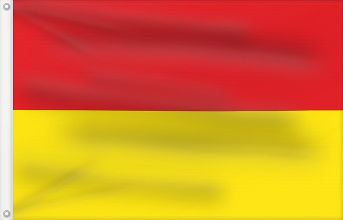 Flag, with two metal eyelets and reinforced hoist: Burgenland