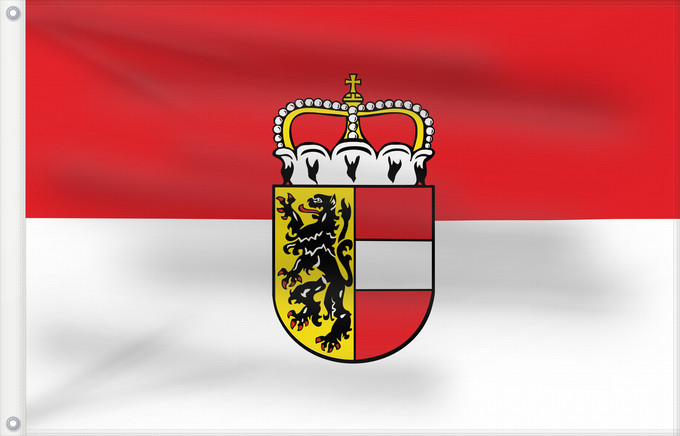 Bandera, con dos ojales metálicos y lado del asta reforzado: Salzburg	Salzburg (state)	Salzbourg	Salzburgo	Salisburgo