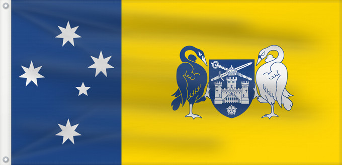 Drapeau, avec deux œillets métalliques et guindant renforcé : Australian Capital Territory	Australian Capital TerritoryIt is from openclipart	Territoire de la capitale australienne	Territorio de la Capital Australiana	Fändel vum Australeschen Haaptstadterritoire
