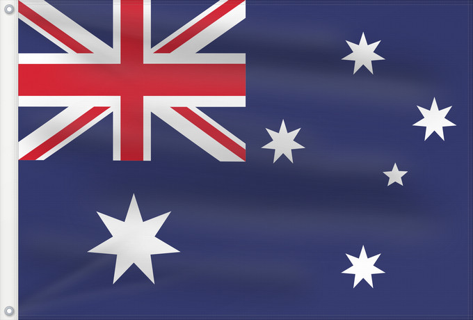 Drapeau, avec deux œillets métalliques et guindant renforcé : Australia Australie Australien