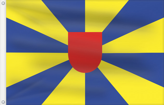 Flagge, mit zwei Metallösen und verstärktem Besatzband: West Flanders Flandre-Occidentale Flandes Occidental Westflandern Fiandre occidentali