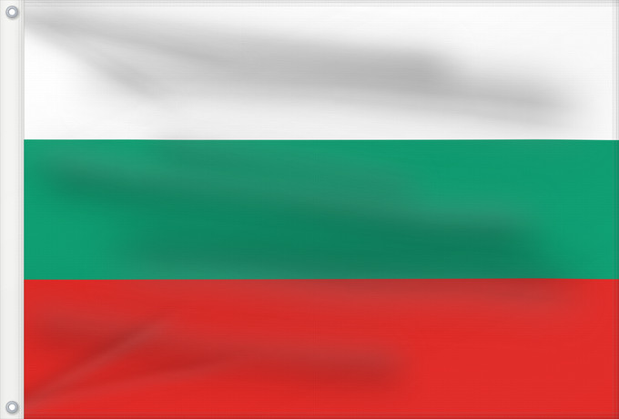 Bandera, con dos ojales metálicos y lado del asta reforzado: Bulgaria La Bulgarie Bulgarien Bulgara Bulgarije Bulgária Bułgarii Национално знаме на България Bulharská vlajka ꙁна́мѧ Блъгарі́ꙗ Bulgariens Σημαία της Βουλγαρίας Bulgaaria lipp Bulgarian Bulgáire דגל בולגריה Bugarske ბულგარეთის დროშა Bulgaresche Fändel B
