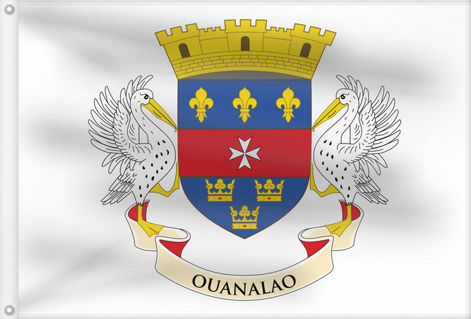 Bandera, con dos ojales metálicos y lado del asta reforzado: Saint Barthélemy