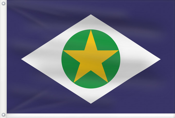 Flag, with two metal eyelets and reinforced hoist: Mato Grosso	State of Mato Grosso, Brazil	Mato Grueso	Mato Grosso, Brasil