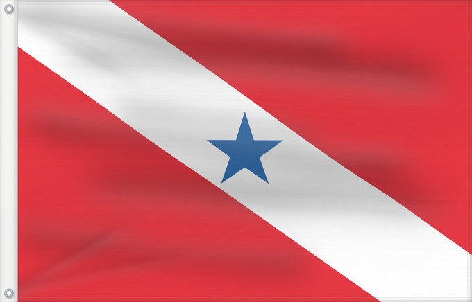 Drapeau, avec deux œillets métalliques et guindant renforcé : Pará