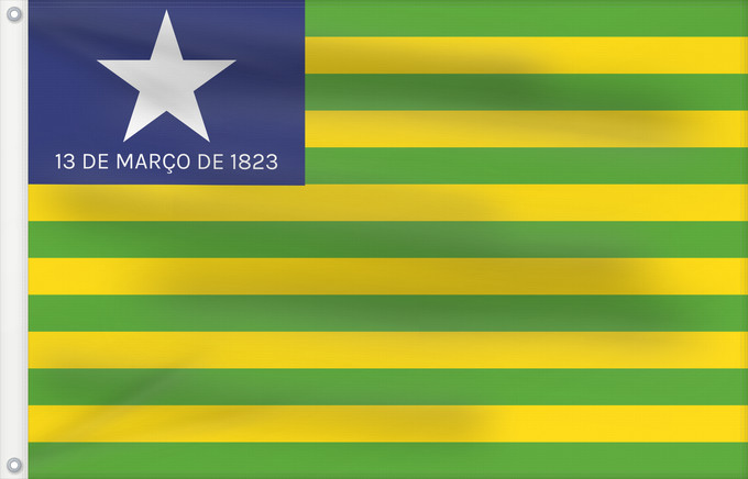 Flag, with two metal eyelets and reinforced hoist: Piauí