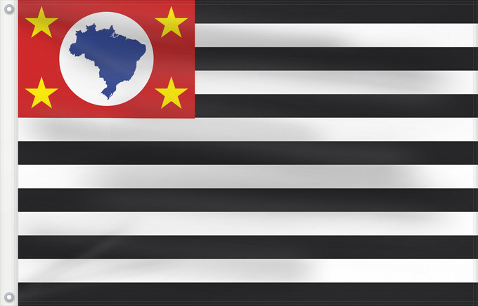 Bandera, con dos ojales metálicos y lado del asta reforzado: São Paulo	Sao Paulo	São Paulo, Brasil