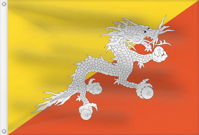 Bandera, con dos ojales metálicos y lado del asta reforzado: Bhutan	Bhoutan	Bután	Butão	علم بوتان	ভূটানের পতাকা	ཧྥ་རན་ས་ཀྱི་དར་ཆ།	Bhutani lipp	Bhutanin	Watawat ng Bhutan	भूटान का ध्वज	Флаг Бутана	Butana	Bhutans	Bhutanu	ธงชาติ ประเทศภูฏาน