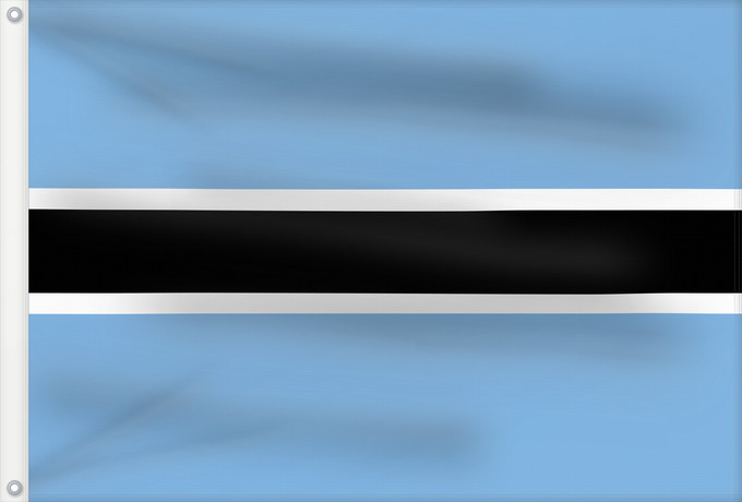 Flag, with two metal eyelets and reinforced hoist: Botswana Botsuana