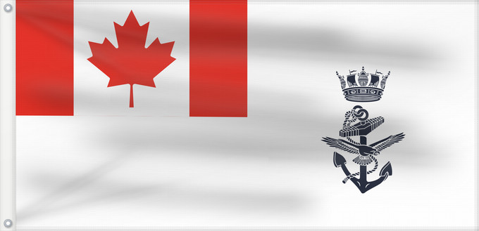 Drapeau, avec deux œillets métalliques et guindant renforcé : Naval Jack of Canada