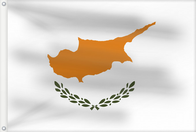 Flag, with two metal eyelets and reinforced hoist: Cyprus Chypre Chipre Zypern Cipro Cypru علم قبرص Сцяг Кіпра Знаме на Кипър সাইপ্রাসের পতাকা Kyperská vlajka Cyperns Σημαία της Κύπρου Kipro Küprose lipp پرچم قبرس Kyproksen Cipire Σημεῖον τῆς Κύπρου דגל קפריסין Ciprus Կիպրոսի դրոշ კვიპროსის დროშა Cypriae