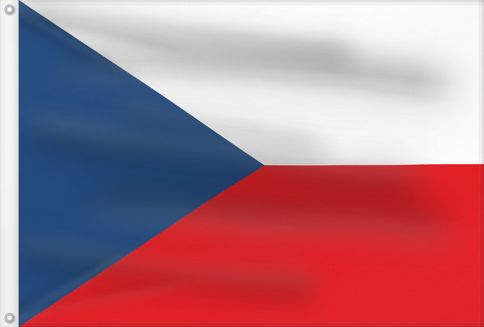 Flag, with two metal eyelets and reinforced hoist: Czech Republic Czechia (Czech Republic) République tchèque República Checa Tschechischen Republik Repubblica Ceca Tsjechië Chéquia Czech علم جمهورية التشيك Сцяг Чэхіі / Sciag Čechii Сьцяг Чэхіі / Ściag Čechii Национално знаме на Чешката република České re