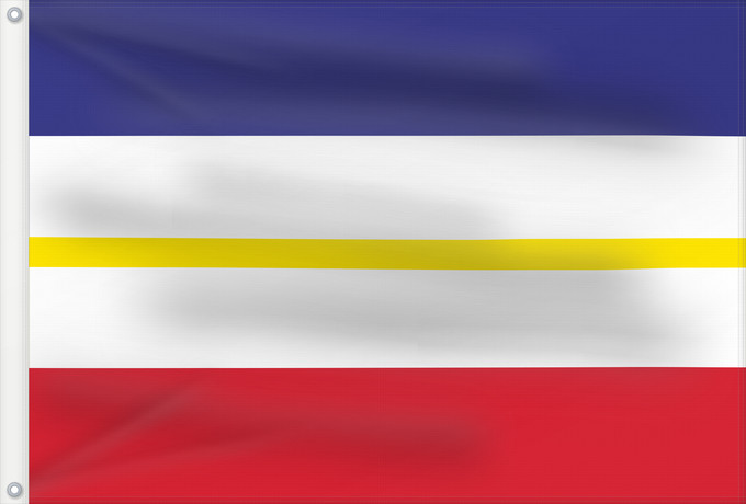 Drapeau, avec deux œillets métalliques et guindant renforcé : Mecklenburg-Western Pomerania	Mecklenburg-Vorpommern	Mecklembourg-Poméranie-Occidentale	Mecklemburgo-Pomerania Occidental	Meclemburgo-Pomerania Anteriore