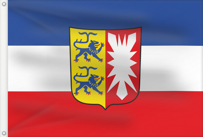 Bandera, con dos ojales metálicos y lado del asta reforzado: Schleswig-Holstein