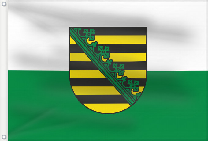 Bandera, con dos ojales metálicos y lado del asta reforzado: Saxony	Civil flag of Saxony	Saxe	Sajonia	Landesflagge Sachsens	Sassonia	Sachsens	Chorhoj Sakskeje	Flaage fon Saksen